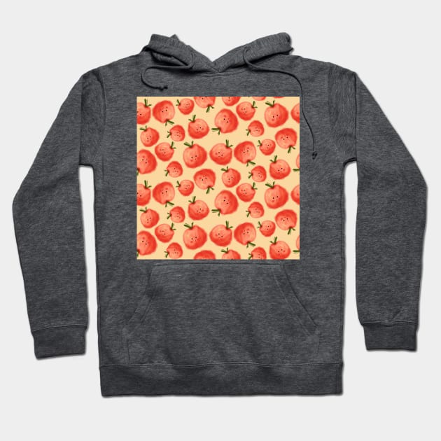 Cute Peaches Pattern Hoodie by StephersMc